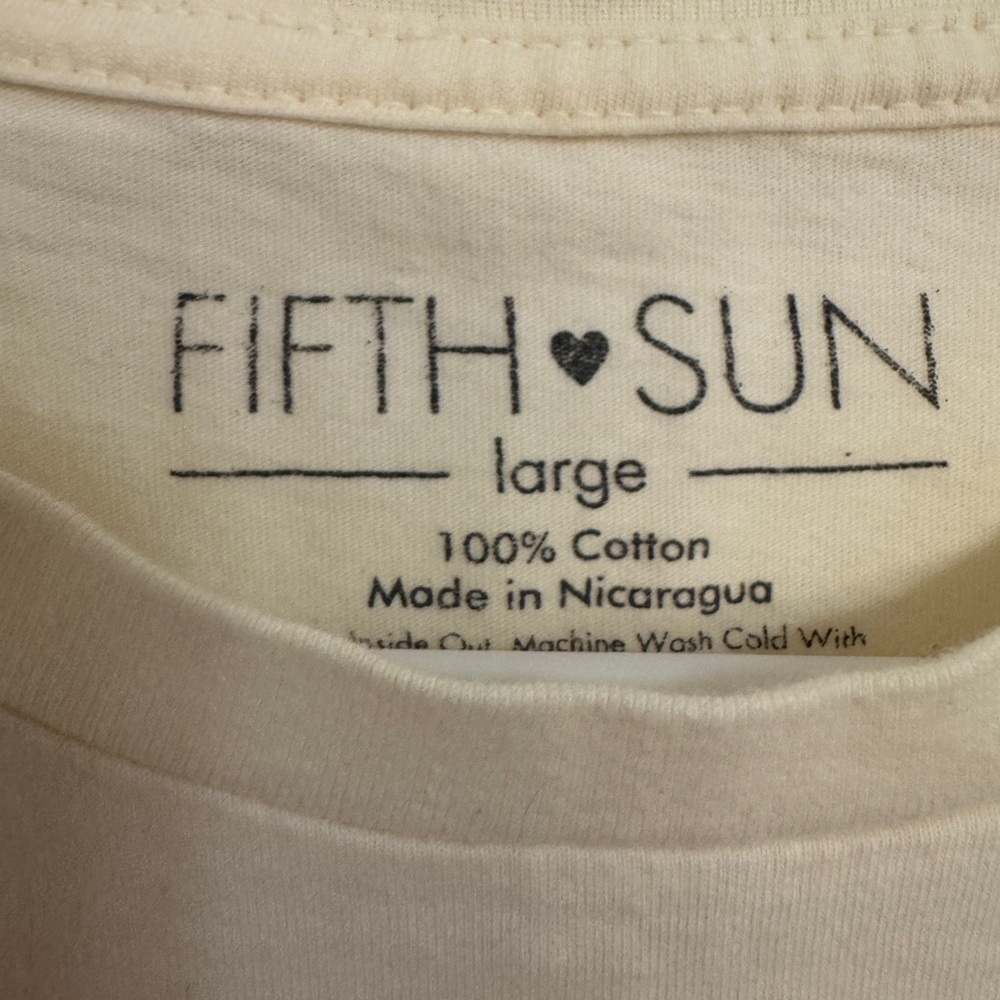 Fifth Sun Cream Cotton Flower T-Shirt - Picture 3 of 4